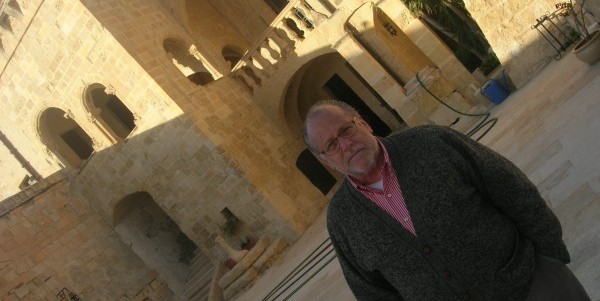 Father John Critien is the only Knight of Malta who currently lives in Castle Sant’Angelo on Valletta’s harbor in Malta. C was imprisoned here, and made a dramatic escape. Father John and I spent a delightful afternoon examining all the spots where C might’ve been held. Many think it was in a hole in the rock called the guva.